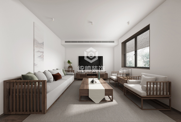 杨浦区兰花教师公寓110平中式风格四室二厅装修效果图