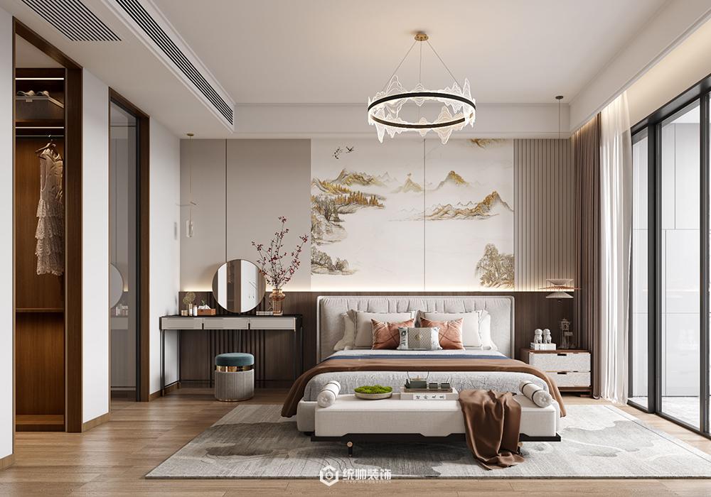 浦东新区建发云锦湾208平新中式卧室装修效果图