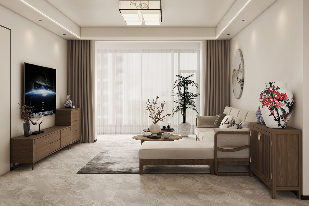 三湘四季100㎡新中式2房2厅