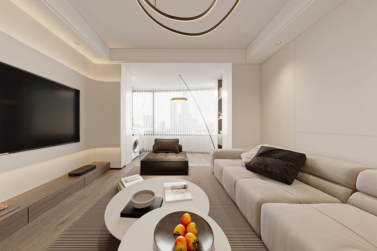 东方名筑120㎡现代简约3室2厅