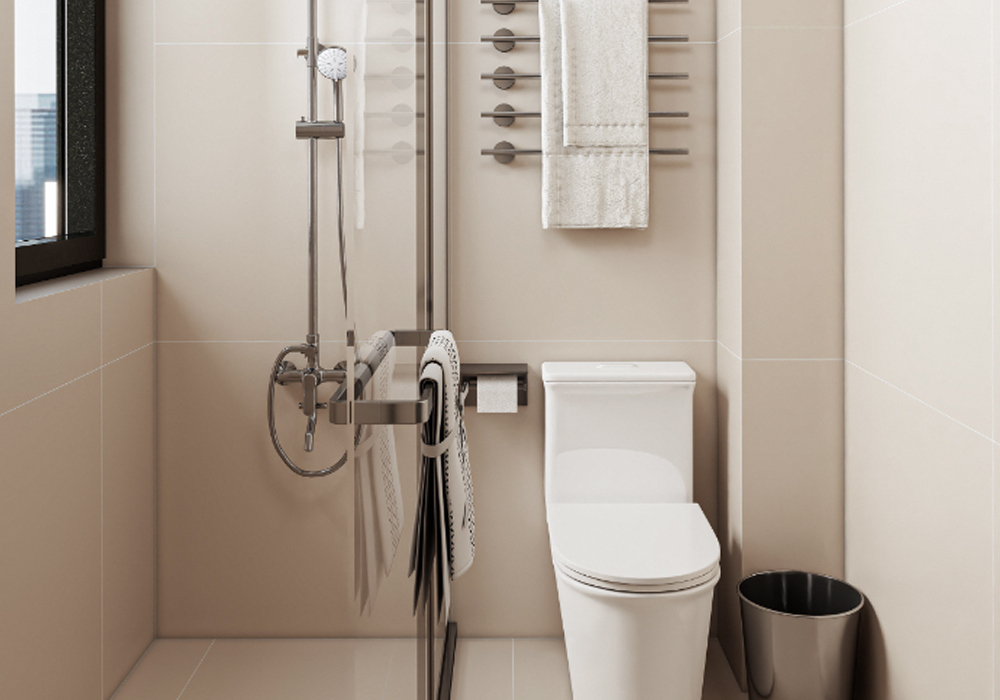 宝山区远景时代100平中古风卫生间装修效果图